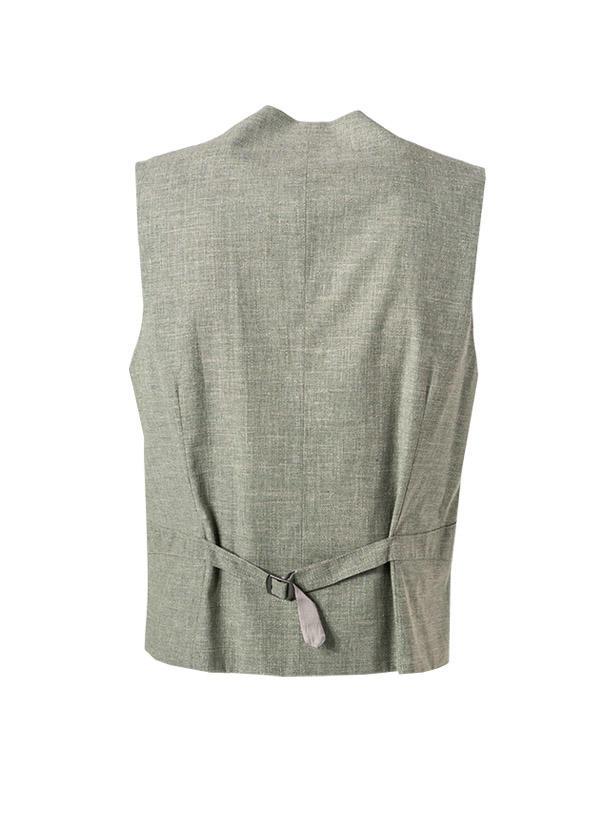 CG, Weste, Slim Fit, Baumwolle-Schurwolle, grün meliert