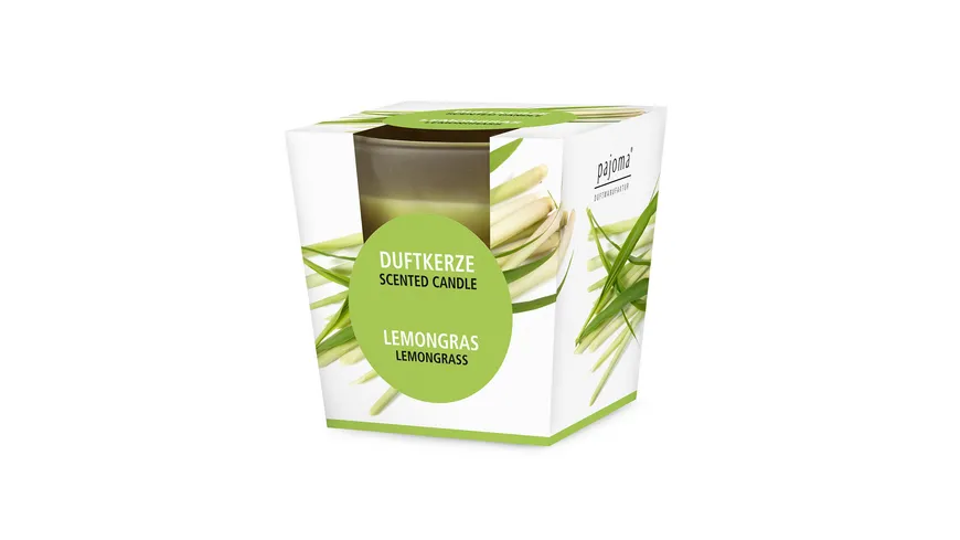 pajoma Duftkerze im Glas Lemongras grün