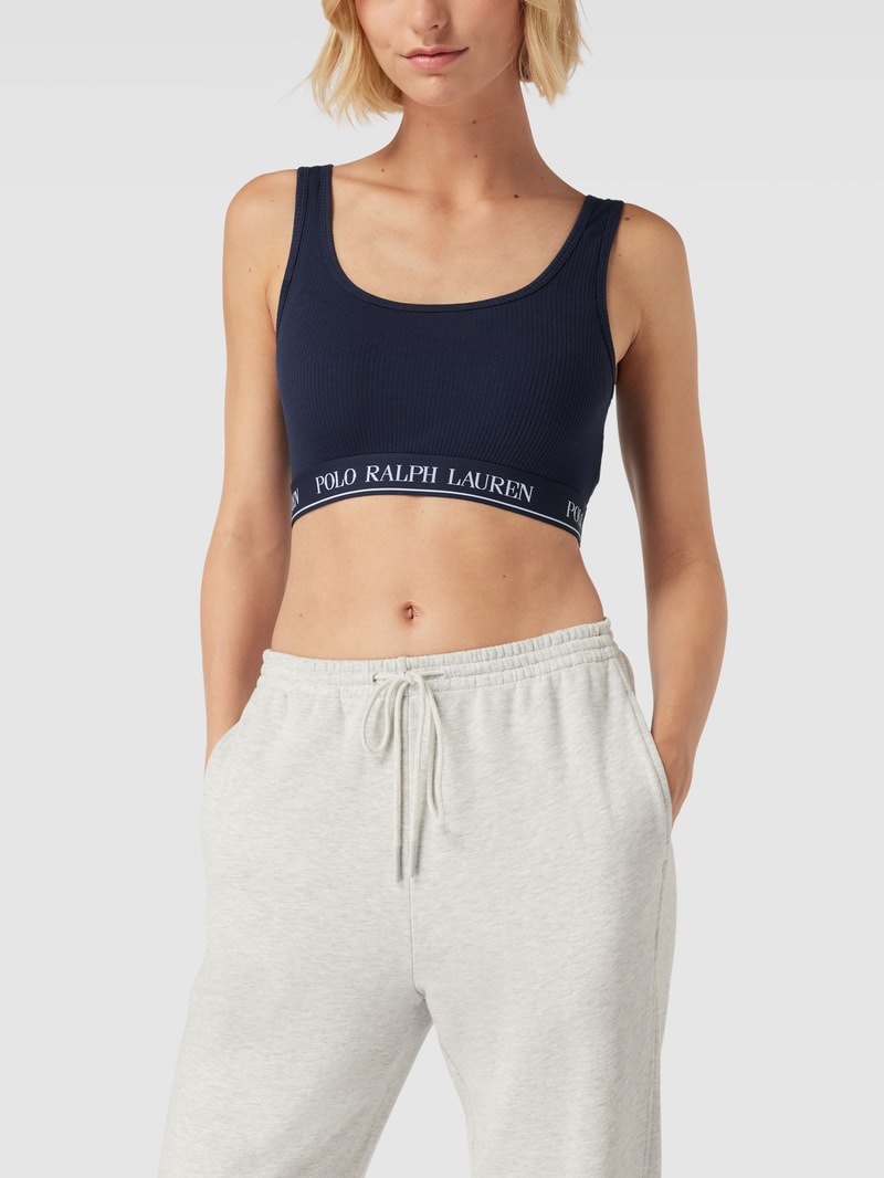 Bustier in Ripp-Optik Modell 'BRALETTE SLEEVELESS TANK' in marineblau