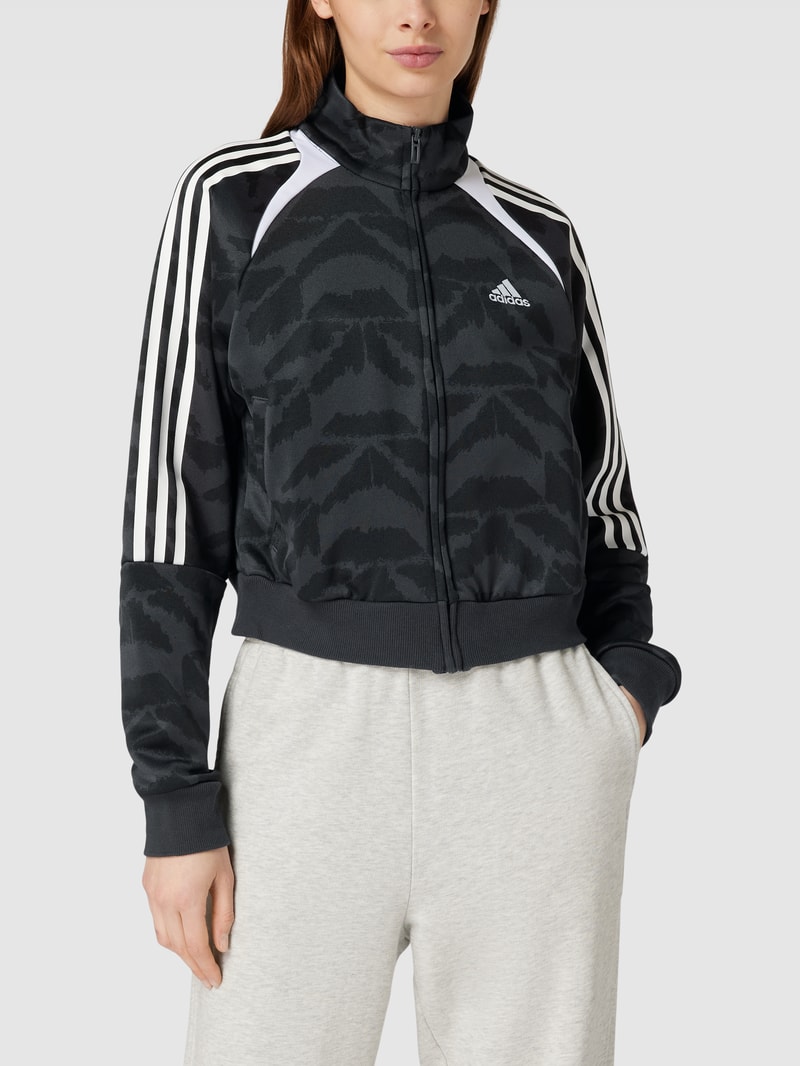 Trainingsjacke mit Label-Details in schwarz