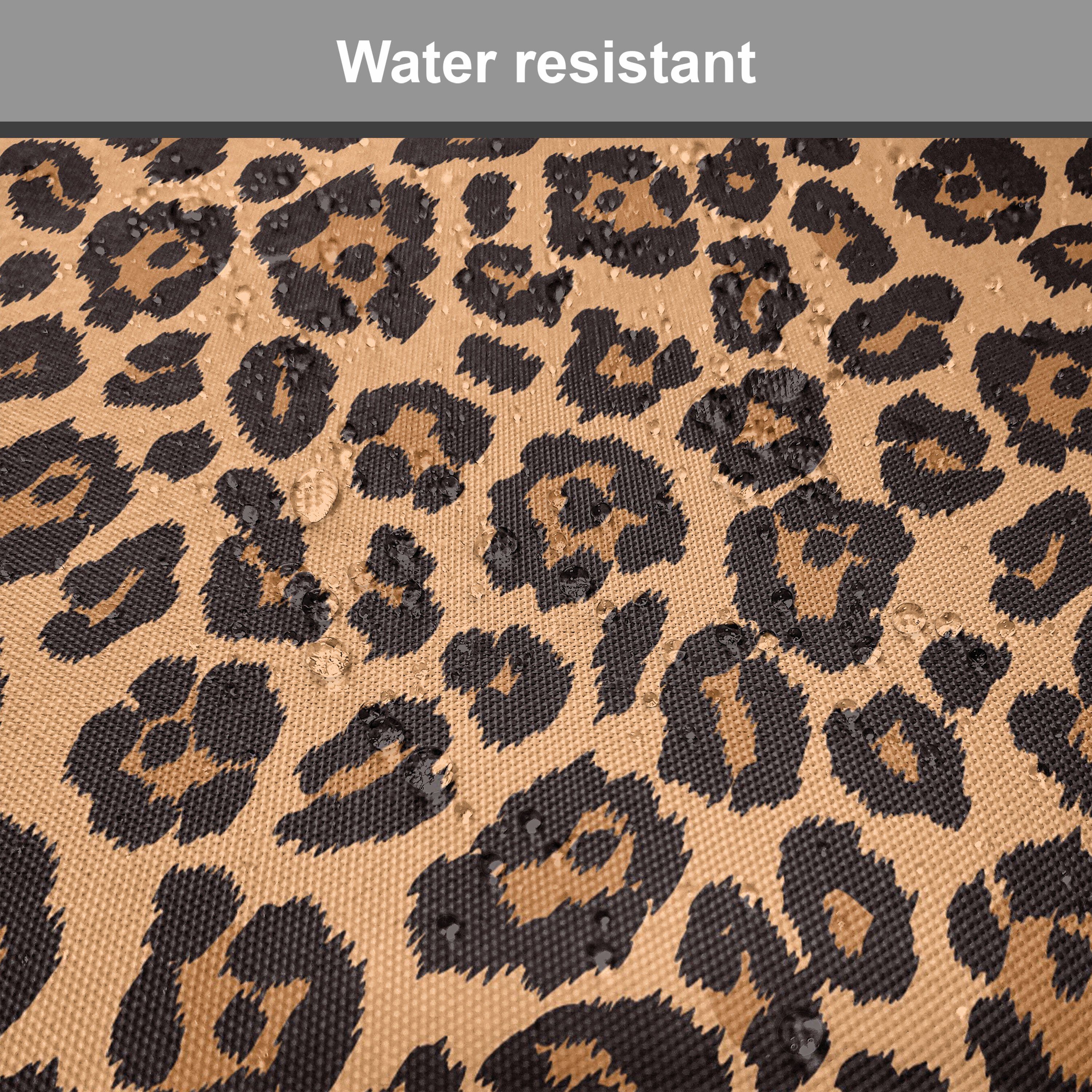 Abakuhaus Stuhlkissen Dekoratives wasserfestes Kissen mit Riemen für Küchensitze, Leopard-Druck Orange Exotische Afrikanische
