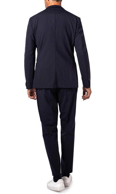 BOSS Black, Anzug Hanry-Genius, Slim Fit, Schurwoll-Stretch waschbar, dunkelblau