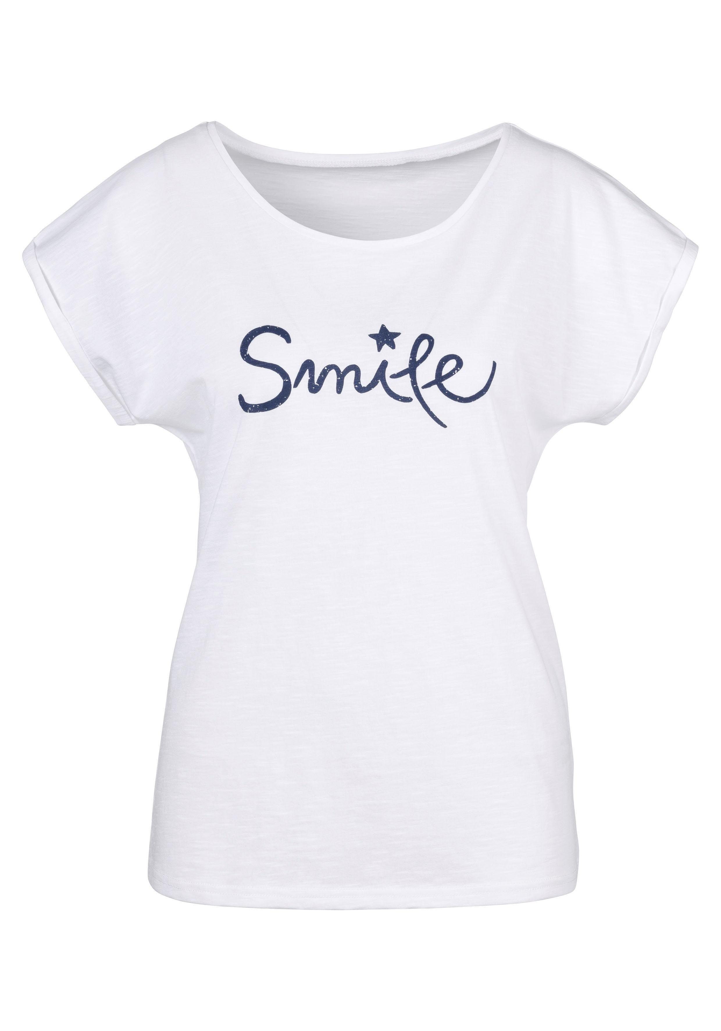 Beachtime T-Shirt mit modischem Frontdruck 
