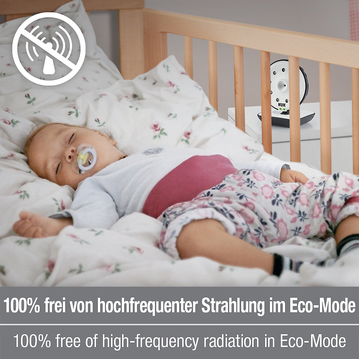 NUK Eco Control Video Display 550VD, digitales Babyphone mit Eco-Mode, Video Funktion und Full-Eco-Control