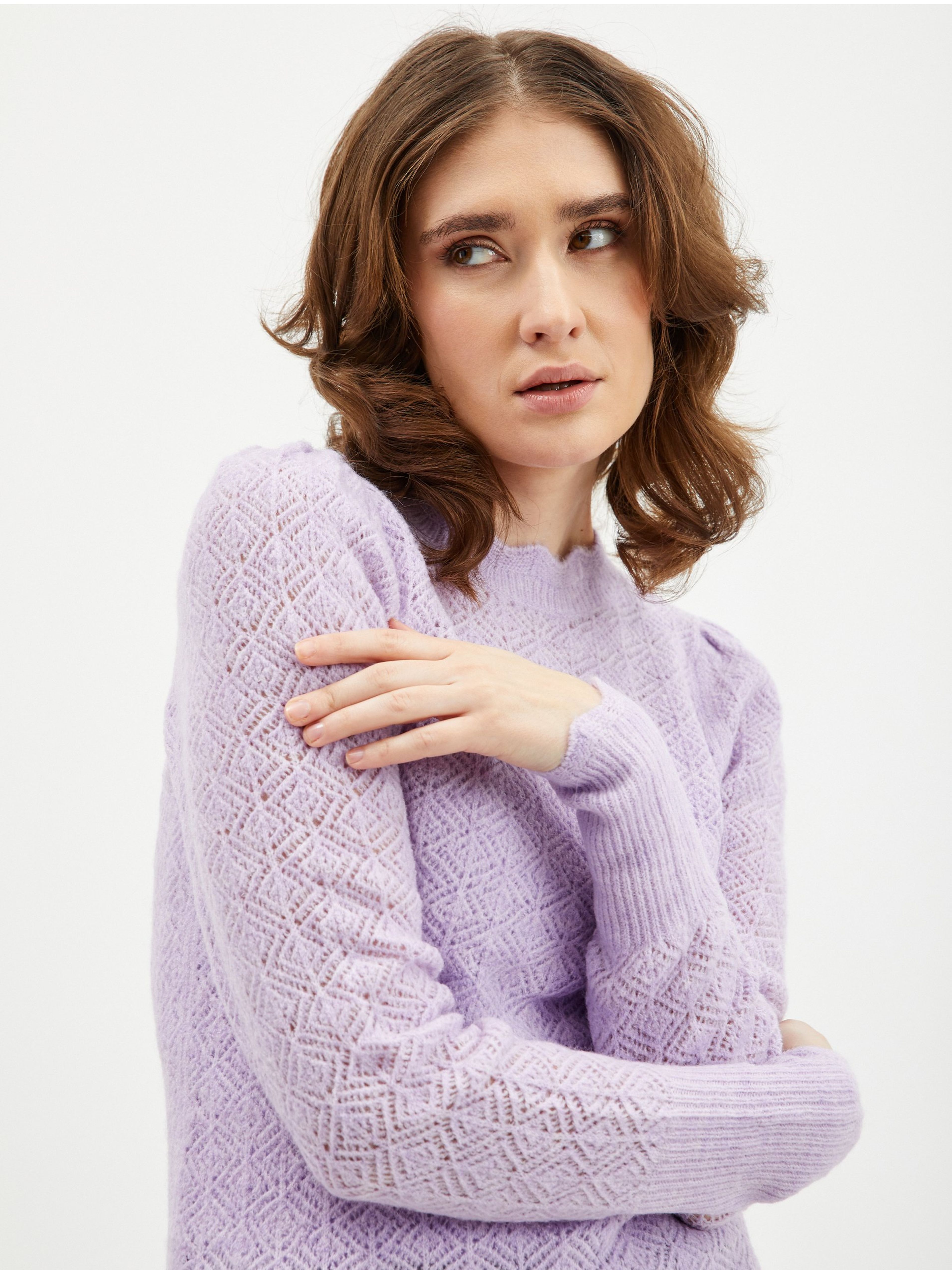 Hellvioletter Damen Pullover mit Wolle ORSAY