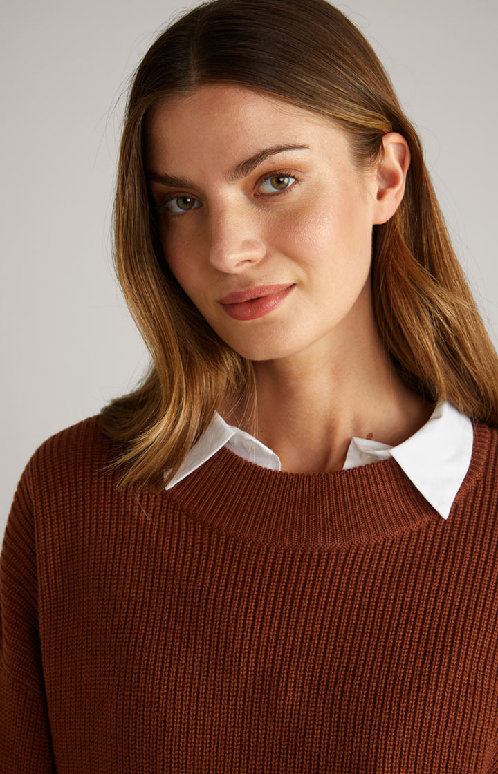 Strickpullover in Kupferbraun