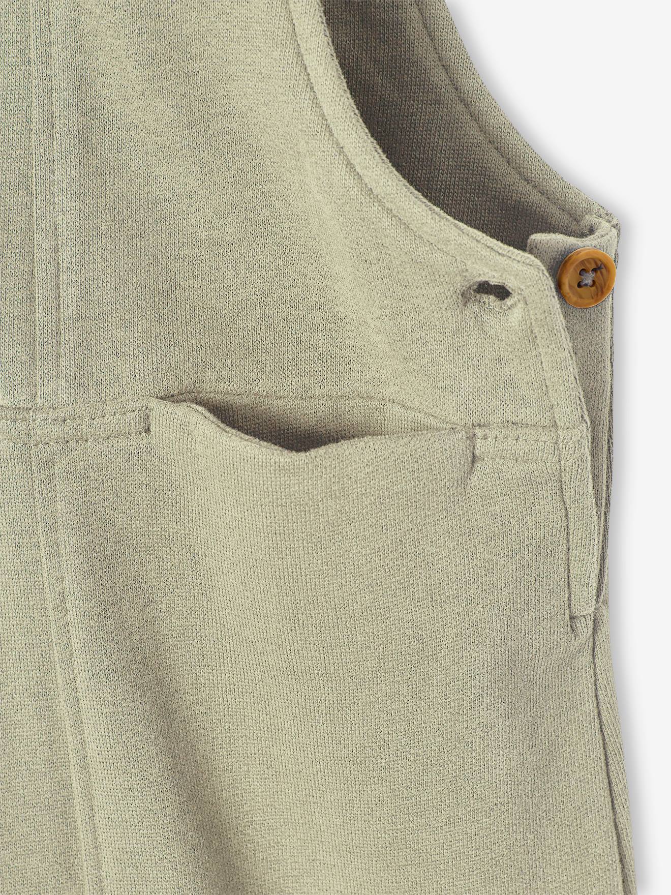 Vertbaudet Jungen Baby Latzhose aus Sweatware Oeko-Tex - dunkelgrau meliert