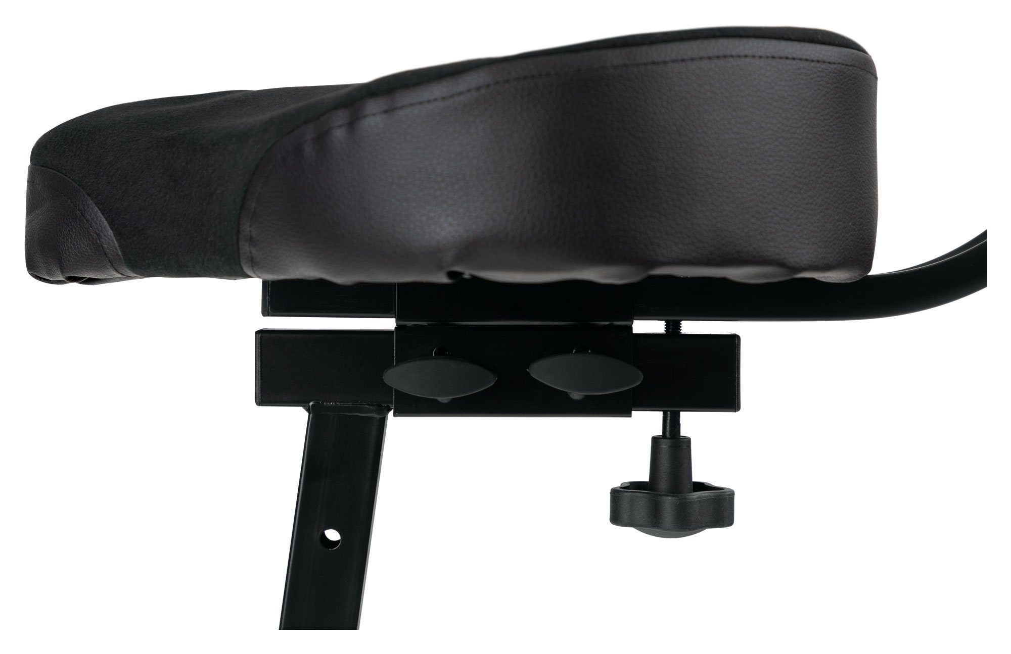 Classic Cantabile Stehhilfe ST-200 PRO Stehhilfe Stehstuhl Stehsitz Bügelstuhl (massives Stahlgestell, Gummifüßen, Sitzhöhe 5-stufig, 57 - 81 cm einstellbar, Sitzfläche BxHxT: 41 x 8,5 x 37 cm) schwarz