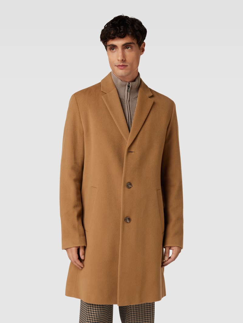Mantel mit Knopfleiste Modell 'Hyde' in camel