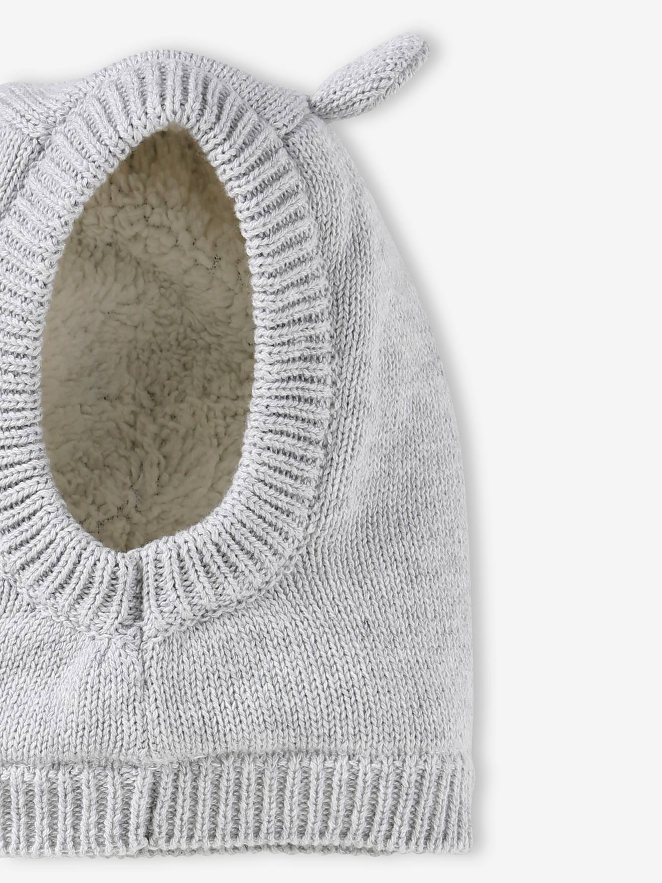 Vertbaudet Gefütterte Mädchen Baby Schalmütze - grau meliert