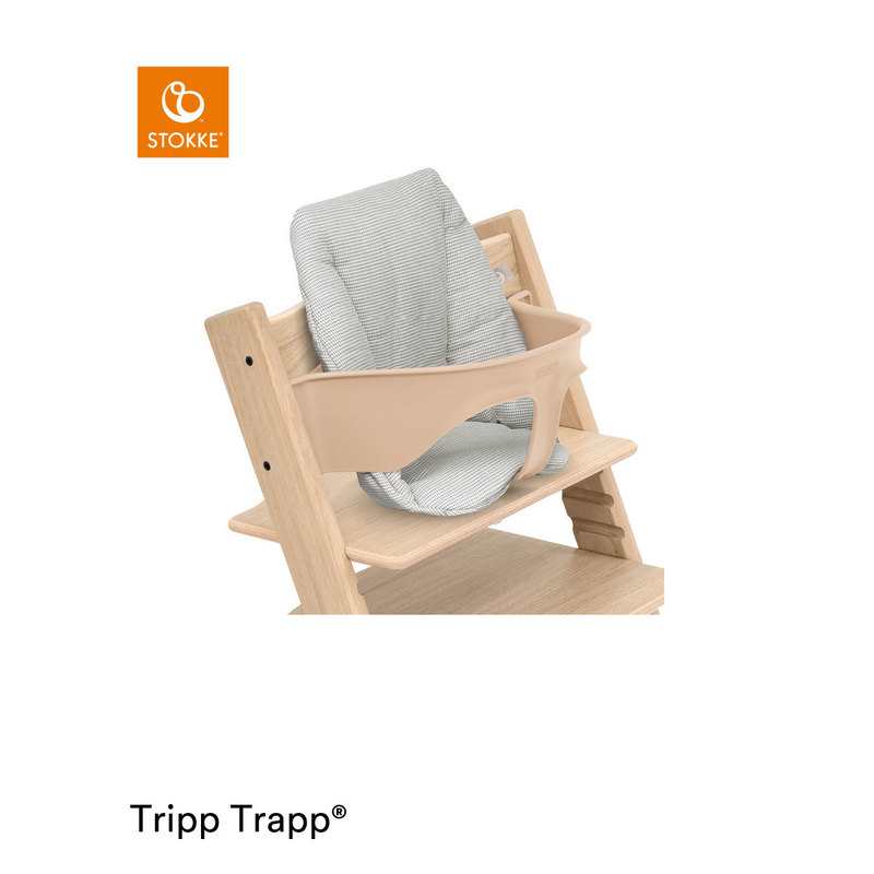 Coussin gris OCS coton biologique pour Babyset de la chaise haute Tripp Trapp Stokke