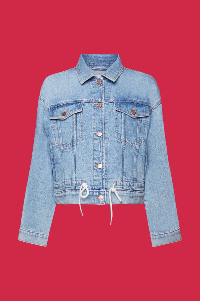 Oversized Jeansjacke in leichter Waschung