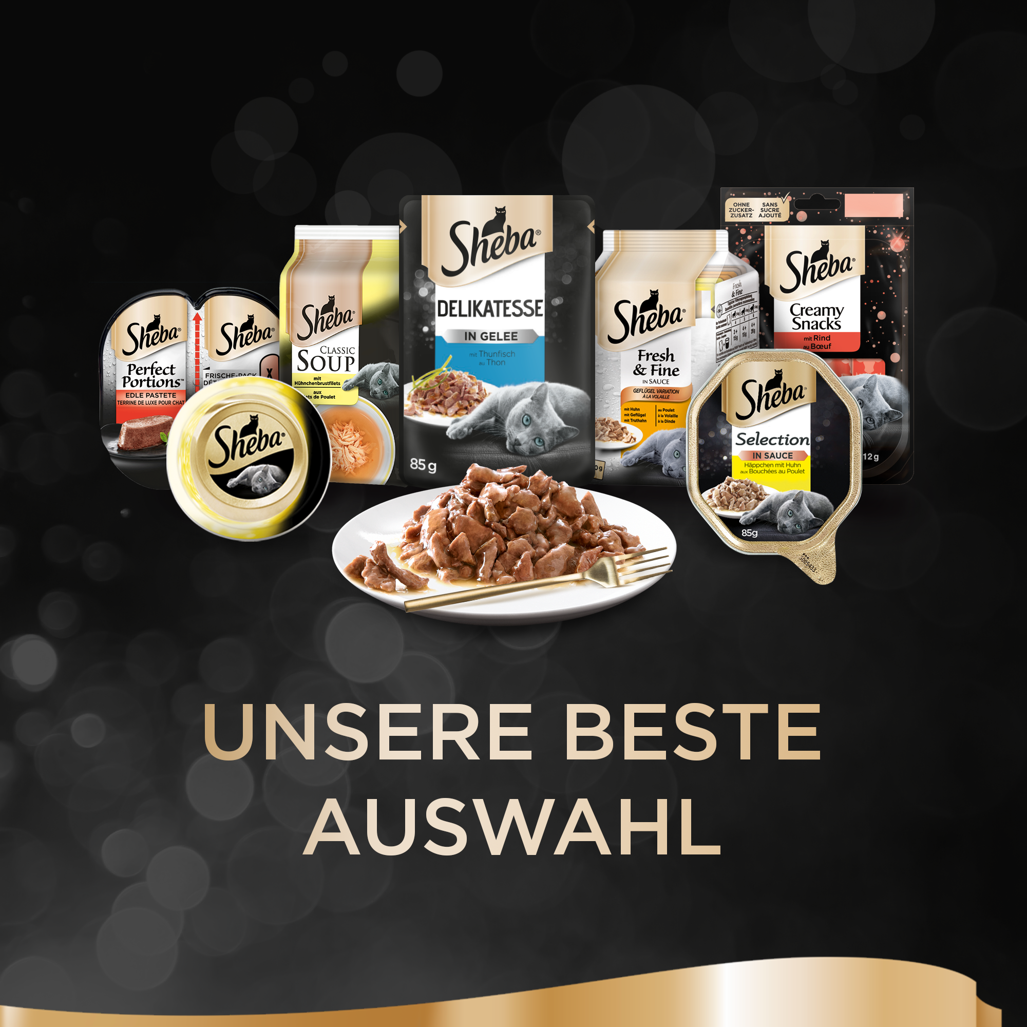 Sheba Nassfutter Sheba Selection in Sauce 22x85g mit Kalbshäppchen