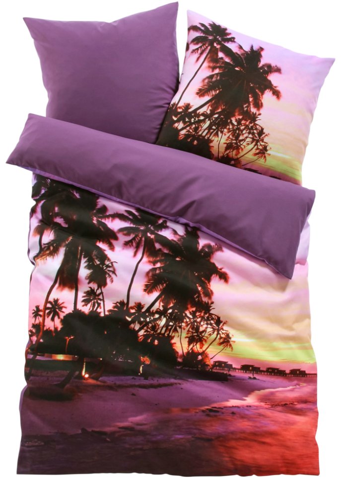 Wendebettwäsche mit Strand Motiv