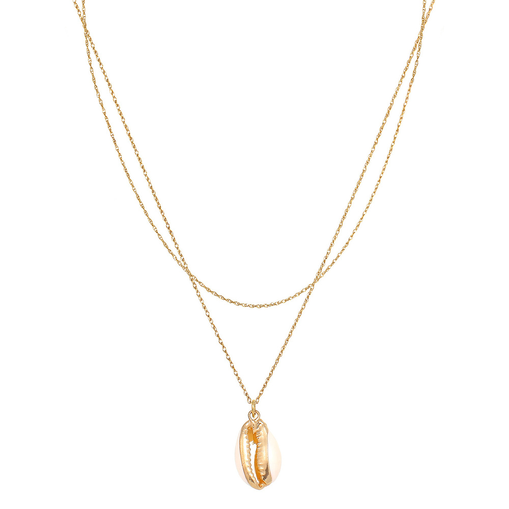 Elli Elli Collier Coquillage Pendentif A Couche Été Plage Collier Femme - (925/1000) A collier