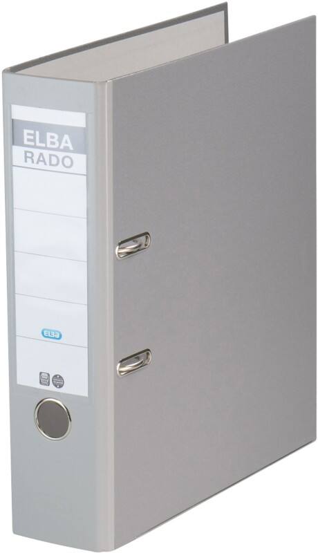 ELBA Rado Brilliant Ordner DIN A4 80 mm Grau 2 Ringe 100022615 Pappkarton, PP (Polypropylen)