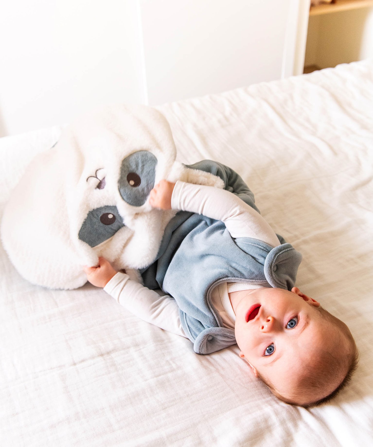 Gigoteuse hiver en velours avec motif panda TOG 3,5 bleu | GEMO