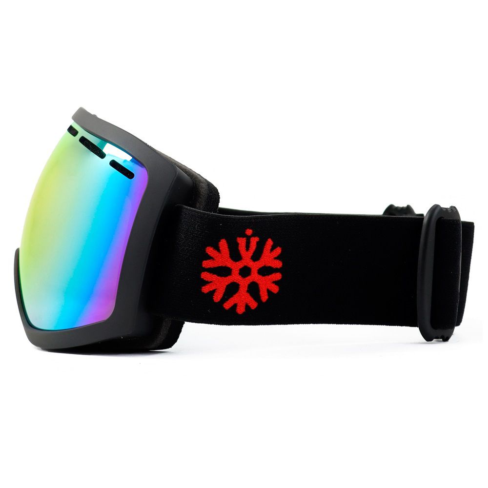 IVOL schwarz Rotes Spiegelglas Skibrille