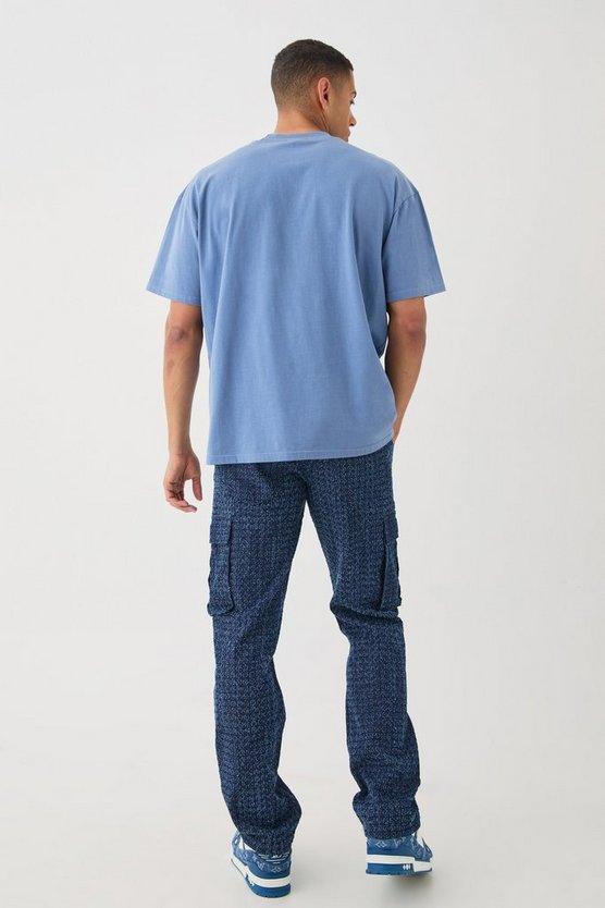 Lockere zerrissene Cargo-Jeans