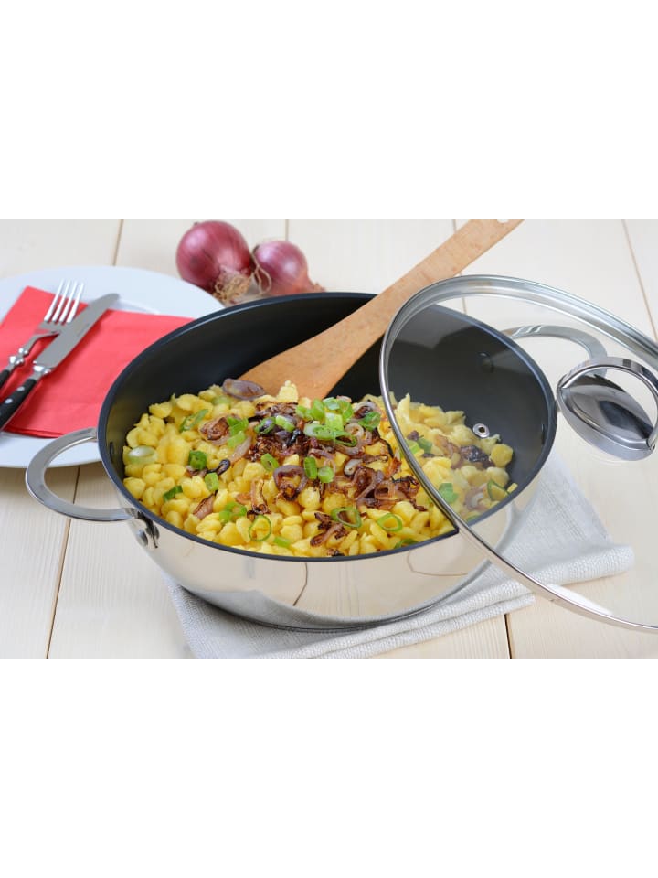 GRÄWE Servierpfanne PRO-LINE in Schwarz-silberfarben günstig kaufen 28 cm