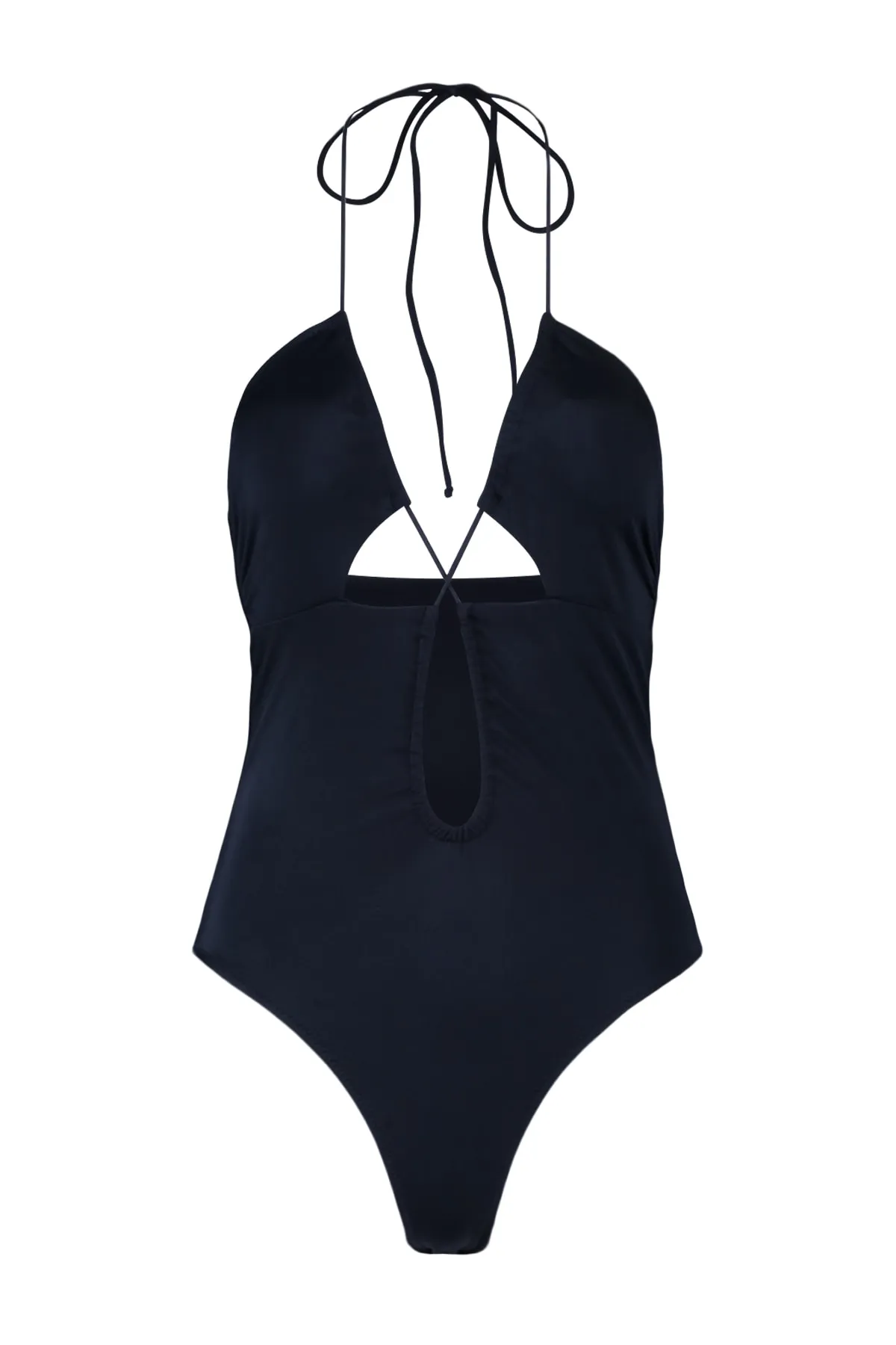 Trendyol Collection  Schwarzer trägerloser Badeanzug mit Cut-Out/Fenster und normalem Beinschnitt TBESS23MA00023