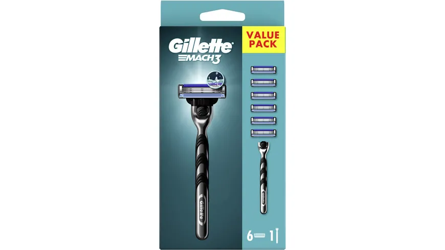 Gillette MACH3 Klingen 6 Stück + Handstück
