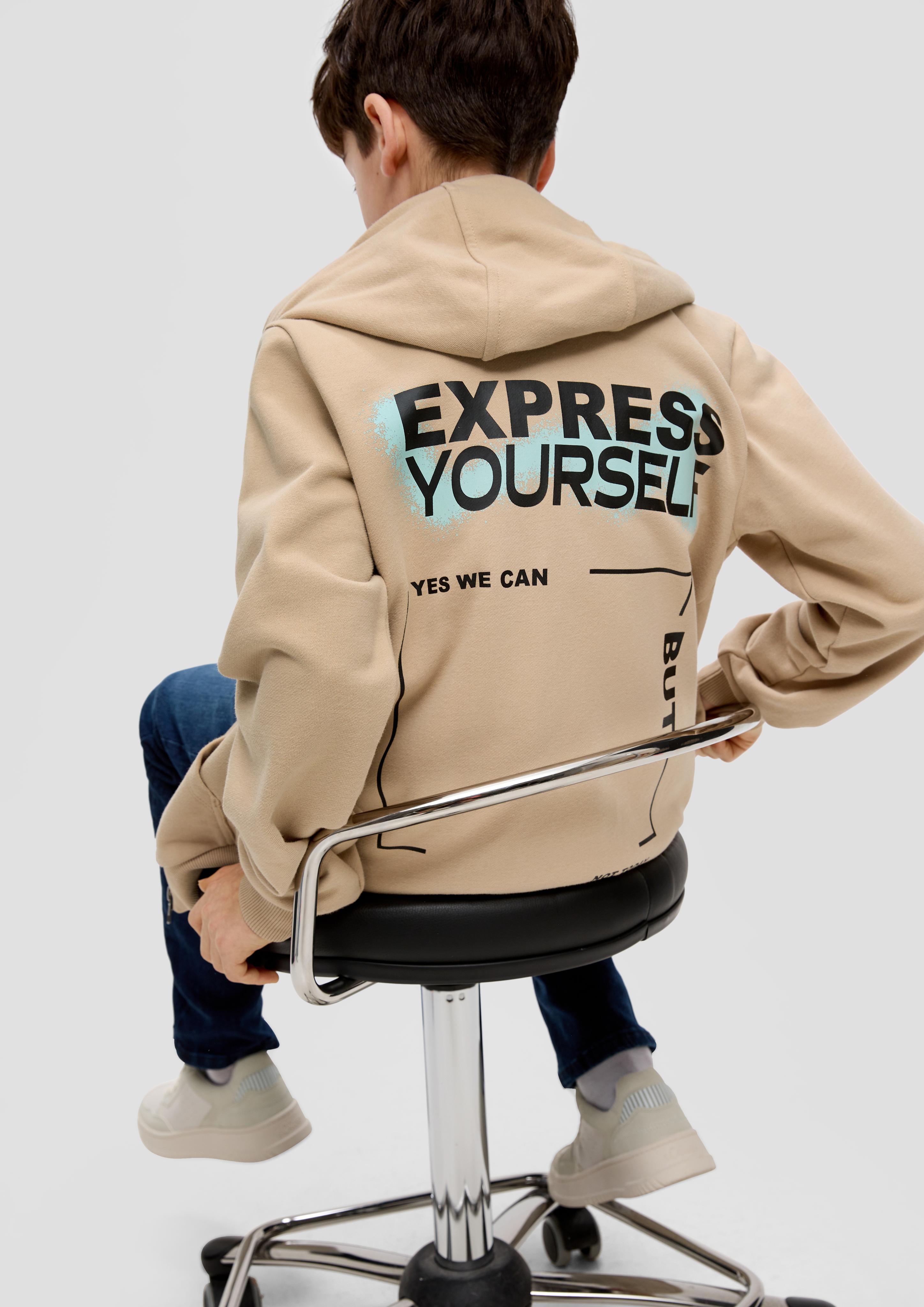 Sweatjacke mit Back-Print  2140103-8195