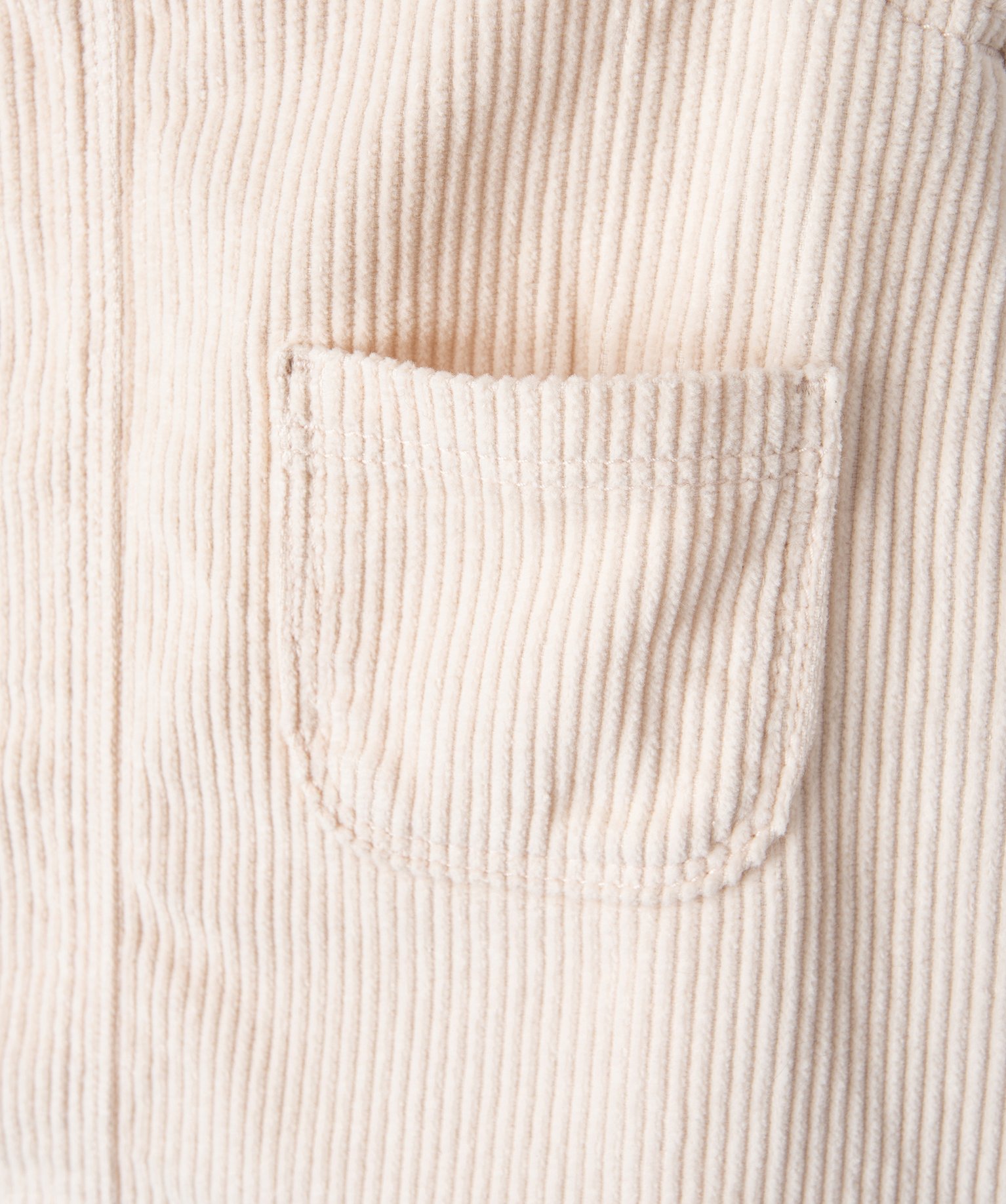 Robe bébé fille forme salopette en velours ctelé ecru | GEMO