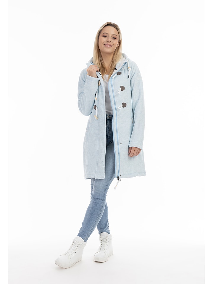 Schmuddelwedda Fleecemantel in Hellblau günstig kaufen