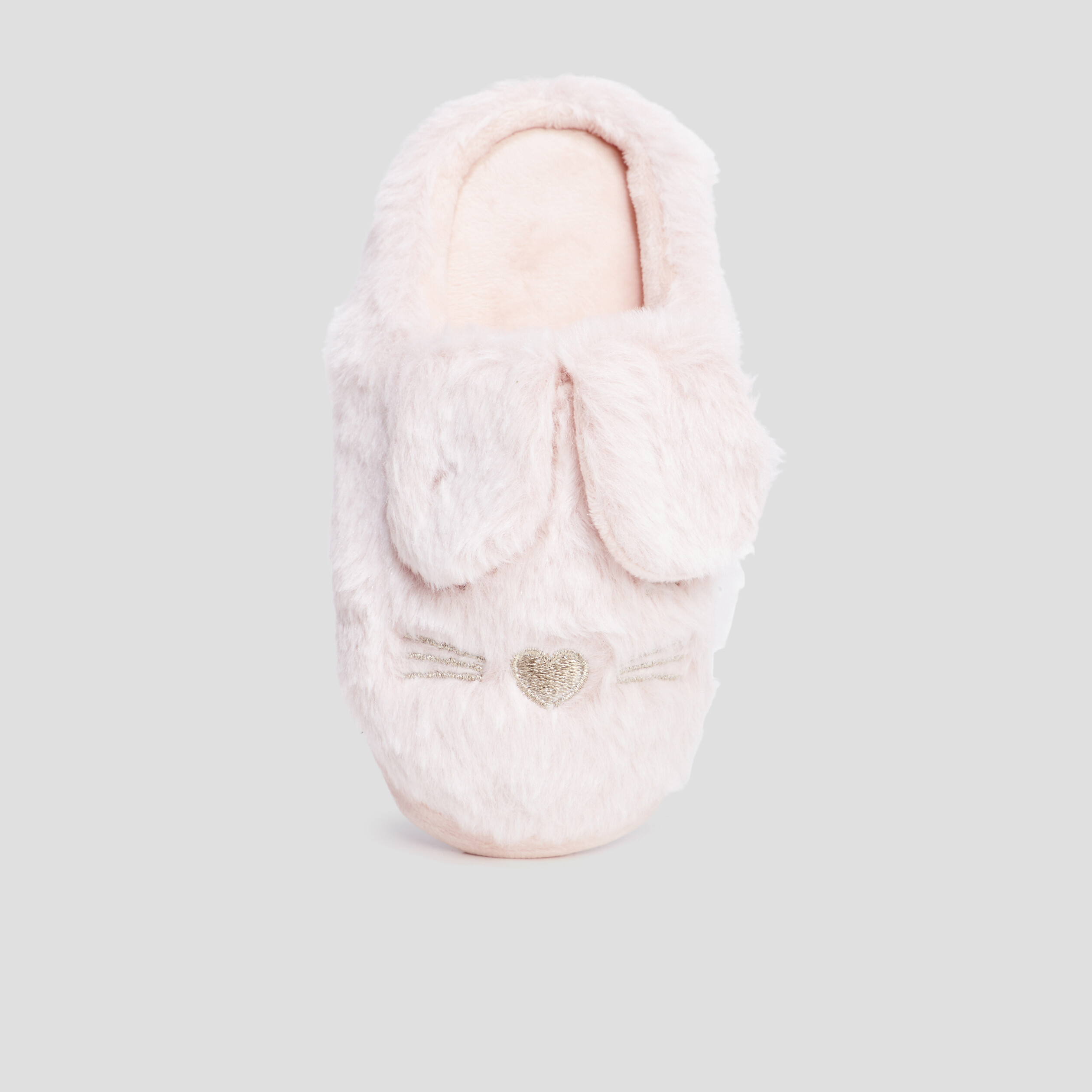 Chaussons mules fourrure rose fille | La Halle