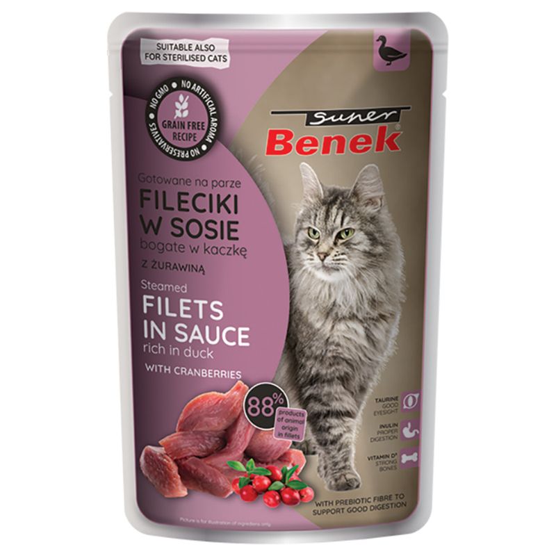 Super Benek Getreidefrei Gedämpfte Filets 28 x 85 g