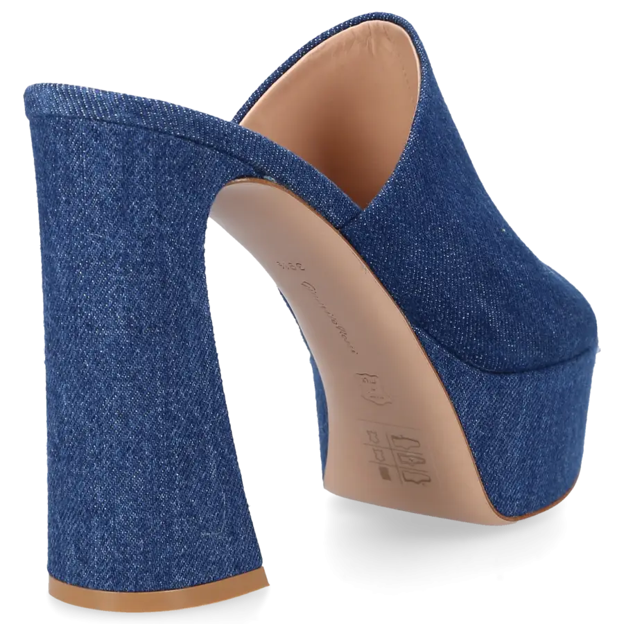 Gianvito Rossi - Pantoletten HOLLY MULE Veloursleder - blau