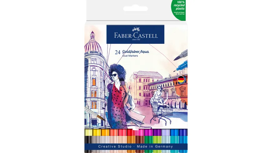 FABER-CASTELL Gofa Aqua Dual Marker 24er Etui