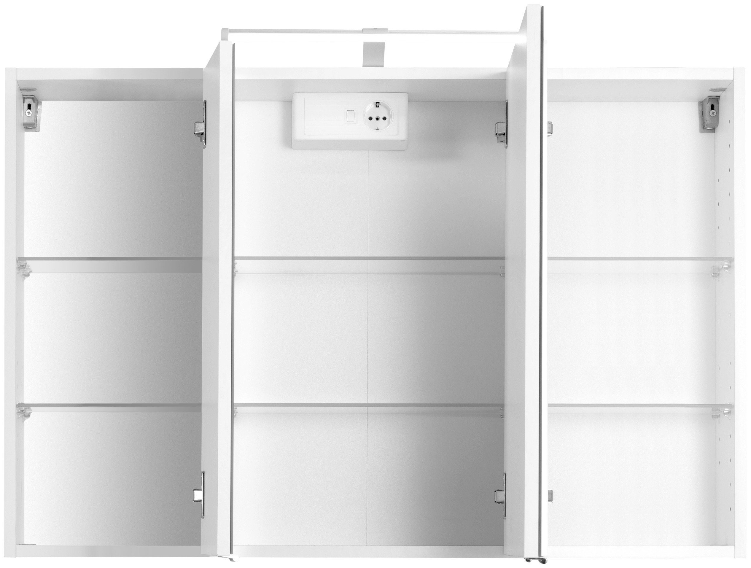 HELD MÖBEL Spiegelschrank Texas Breite 100 cm, mit LED-Aufbauleuchte