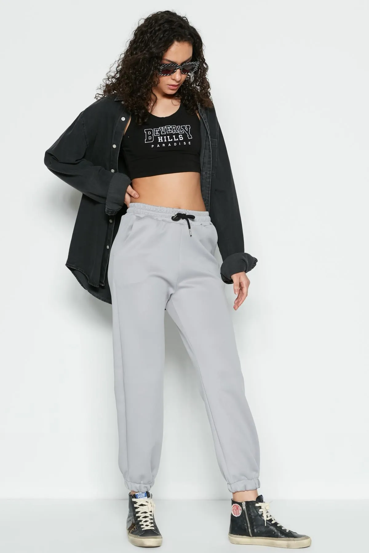 C&City  Jogger Elastic Sports Jogginghose 806 Grau