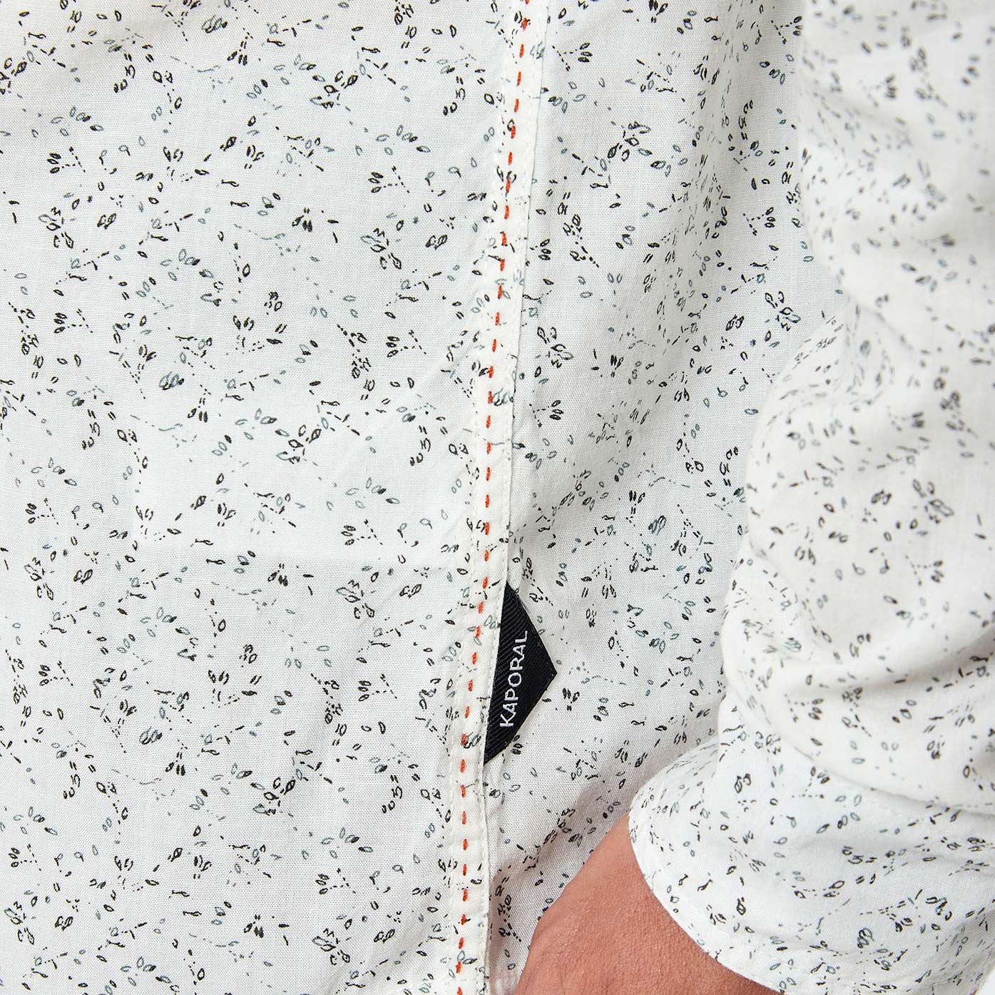 MONTY  Chemise fleurie blanche Homme