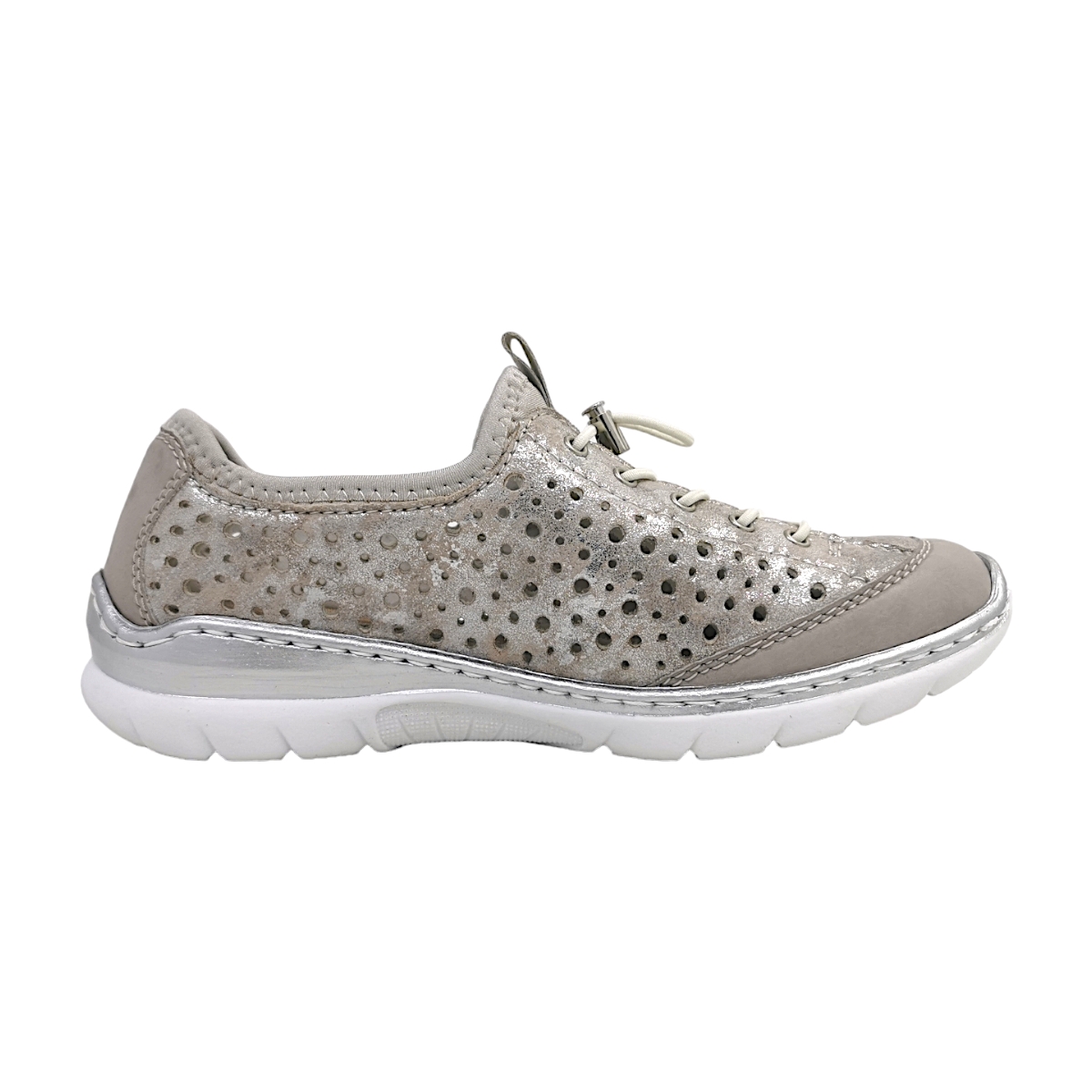 Rieker Eagle/Moon/Scuba L32P6-90 Beige 90 ice/rose-metallic/perl
