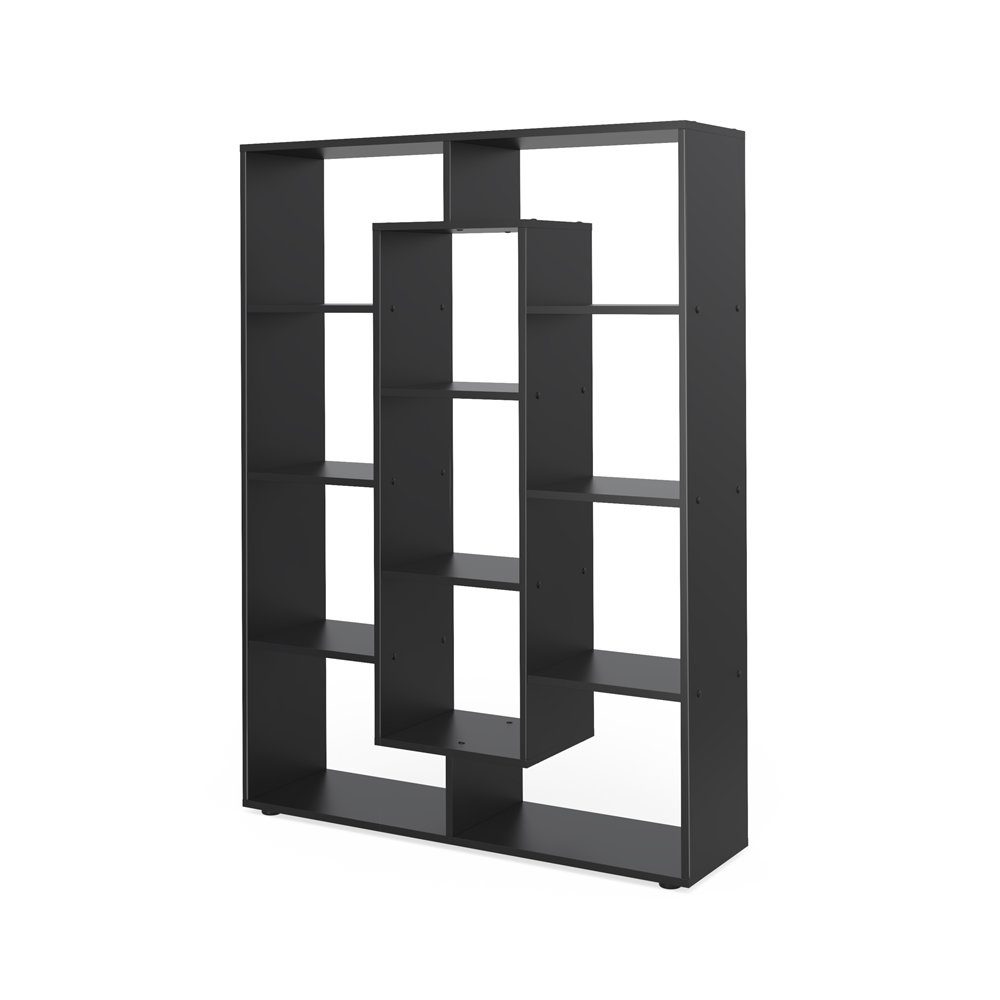 Vicco Raumteiler Bücherregal Standregal 12 Fächer Schwarz