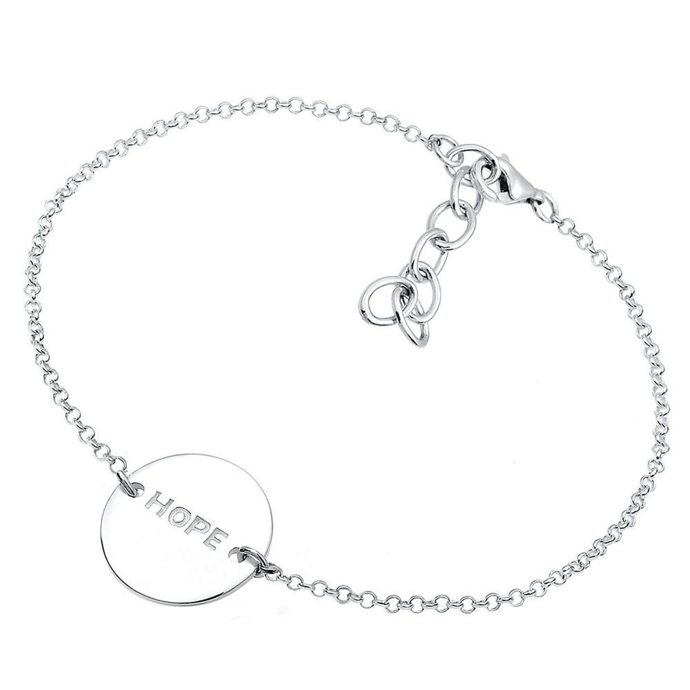 Elli Elli Bracelet Hope-Schriftzug 925 Sterling Silber Bracelet