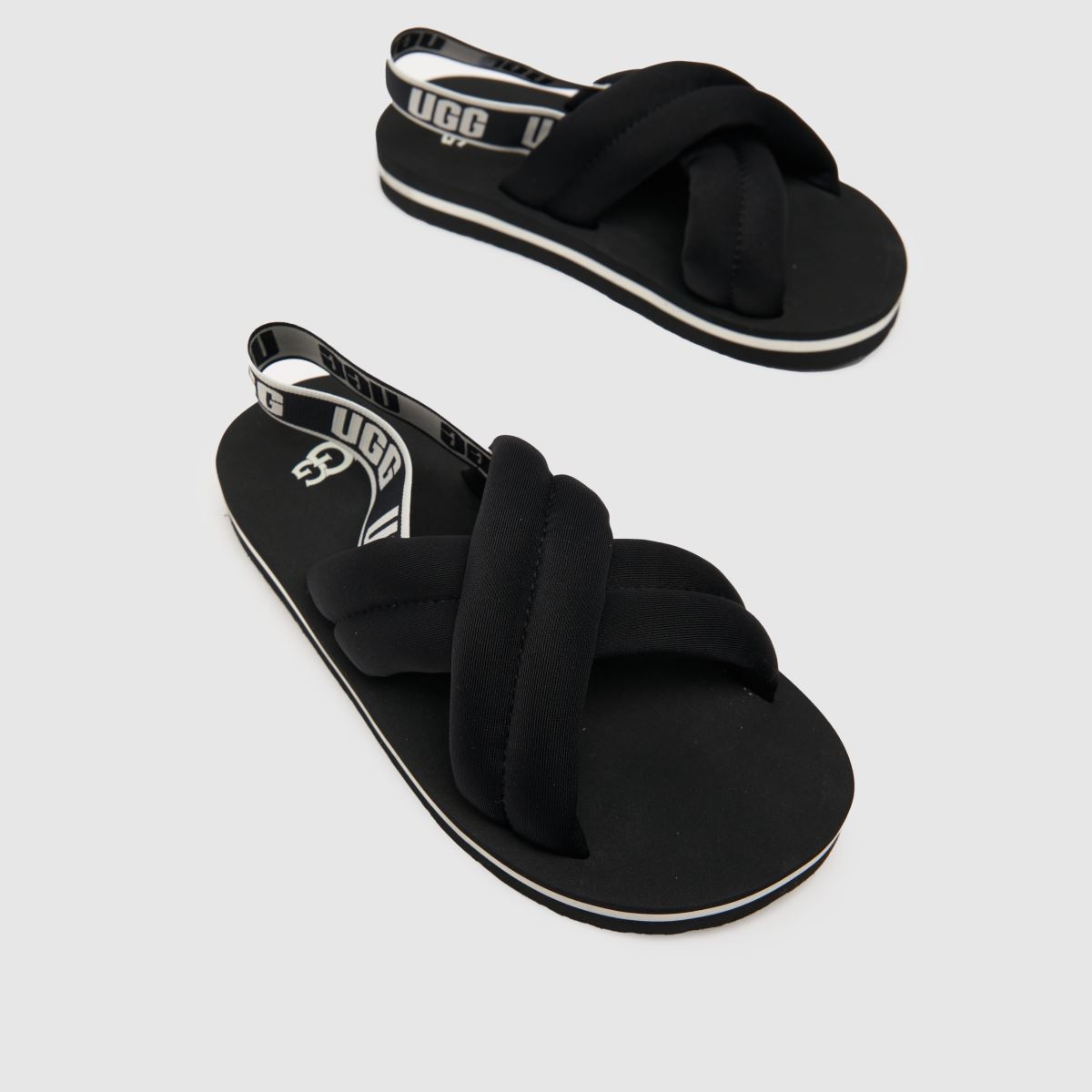 UGG fekete-fehér everlee junior szandál