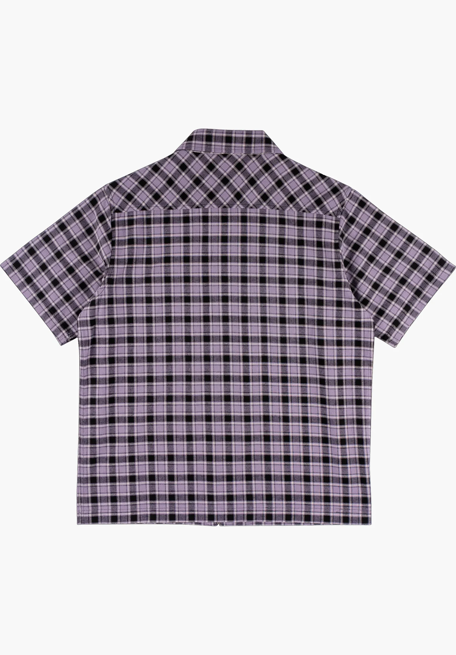 Cell Woven Plaid Zip