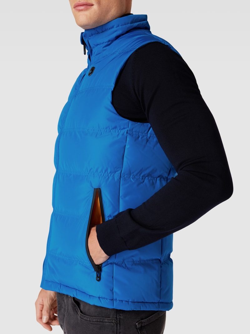 Steppweste mit Label-Applikation Modell 'SNOWDOME VEST' in royalblau