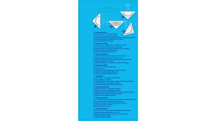 PAPERZONE Geodreieck 16cm