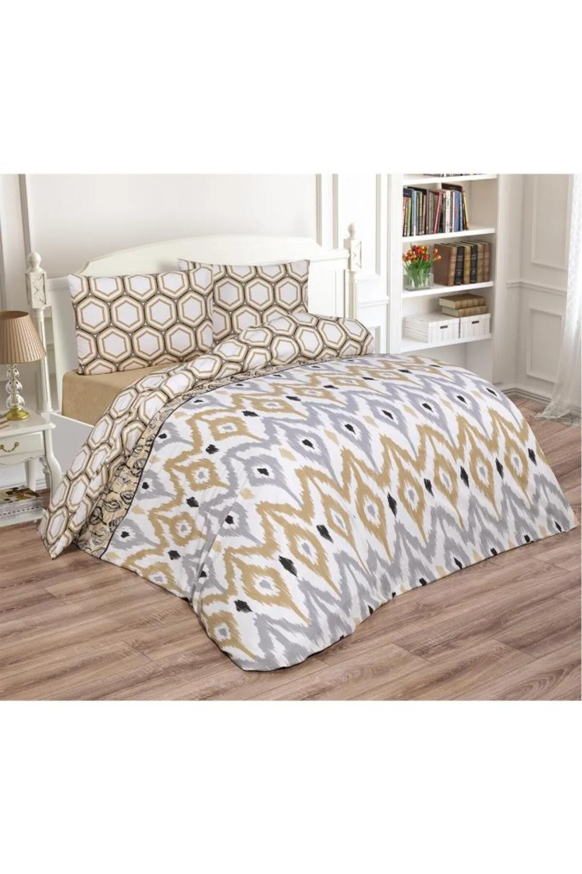 Çeyiz Diyarı  Viona Bettwäsche-Set für Doppelbett, Braun