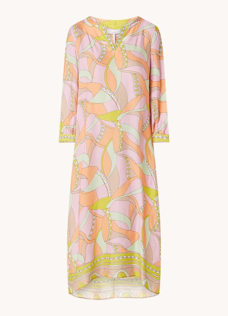 Vestido midi con escote en V y estampado de Cinque Cidale