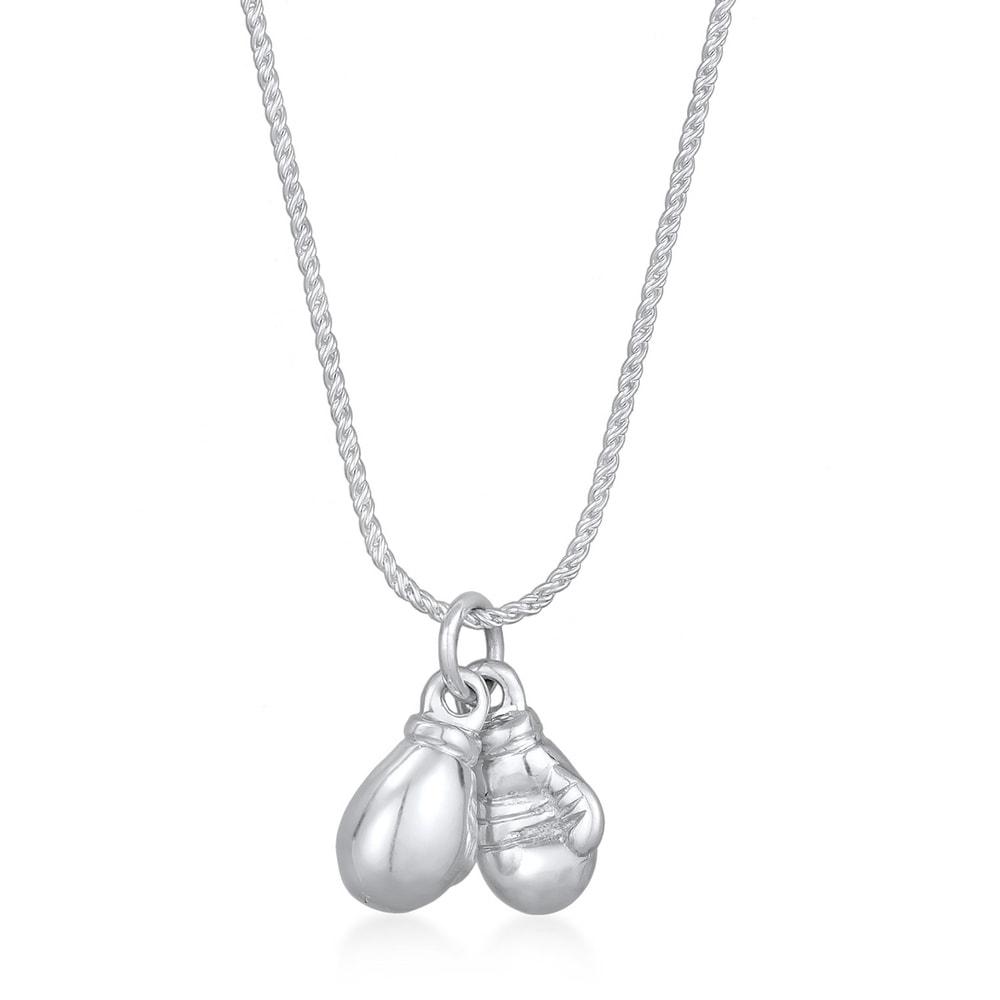 KUZZOI KUZZOI Collier Hommes pendentif gants de boxe force en argent sterling 925 collier