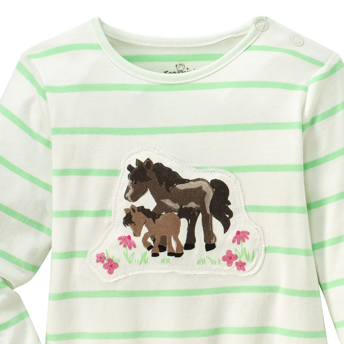 Baby Langarmshirt mit Pferden
