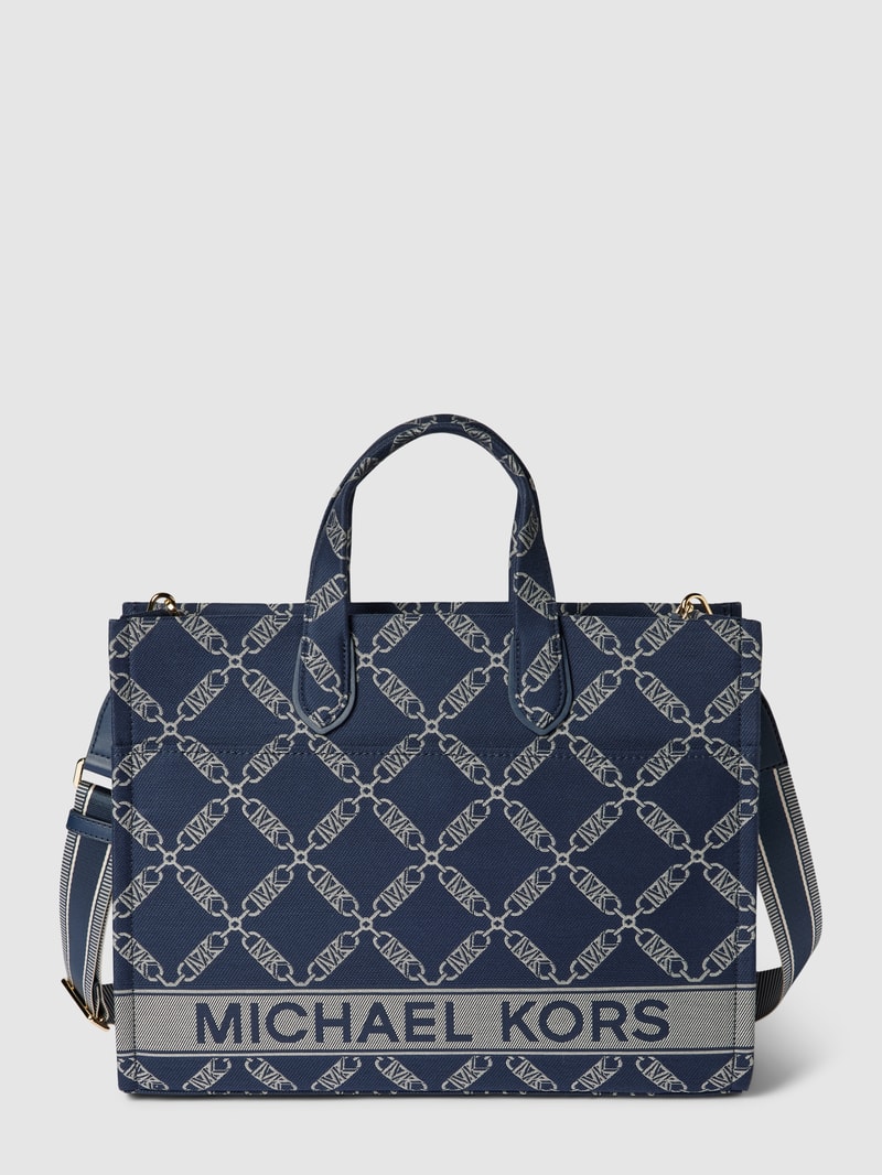 Tote Bag mit Allover-Muster Modell 'GIGI' in marineblau