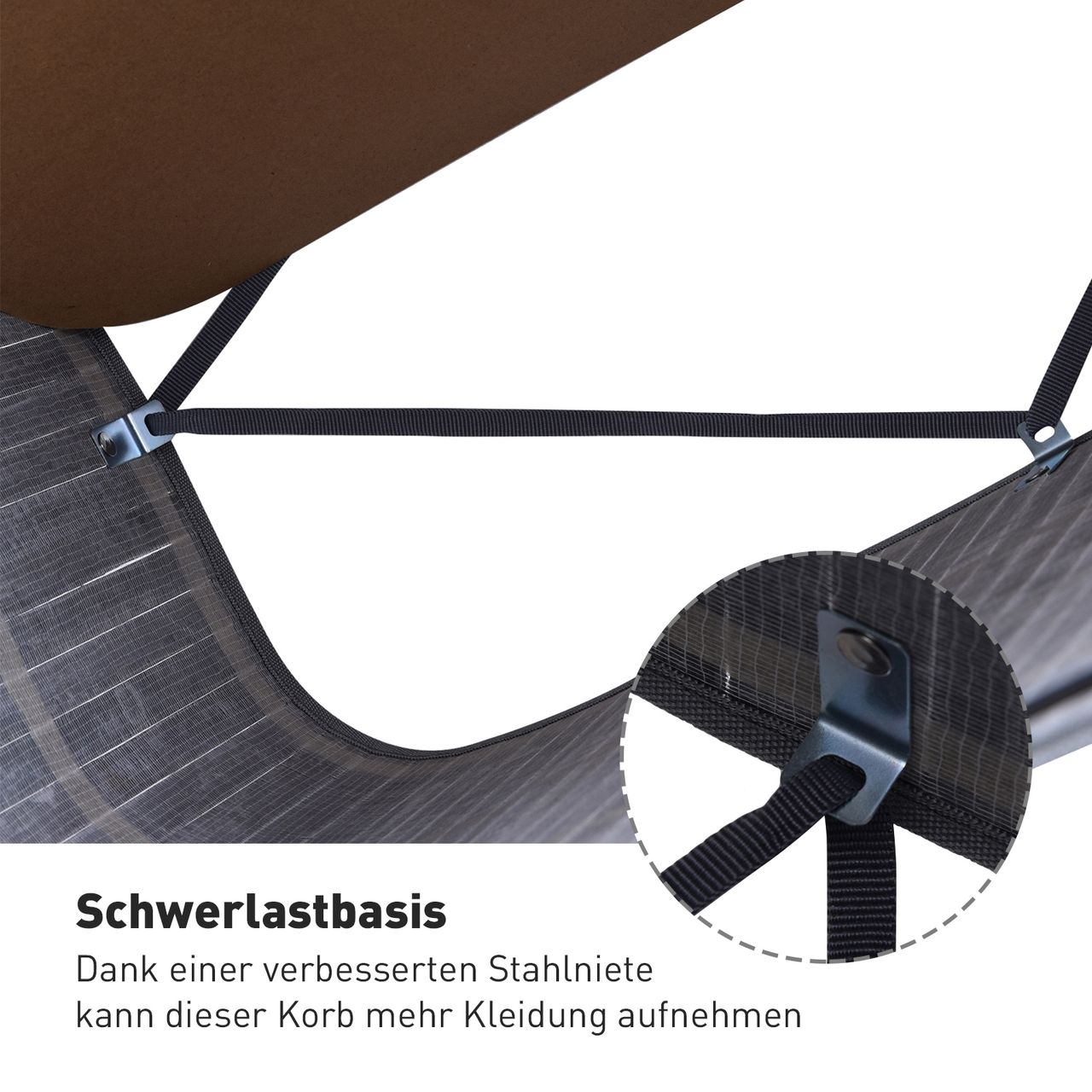 HOMCOM Wäschekorb Wäschebox Wäschesammler mit Deckel Segeltuchsack waschbarem Wäschesack mit Griffen Segeltuch   Bambus Grau100L 52 x 32 x 63 cm