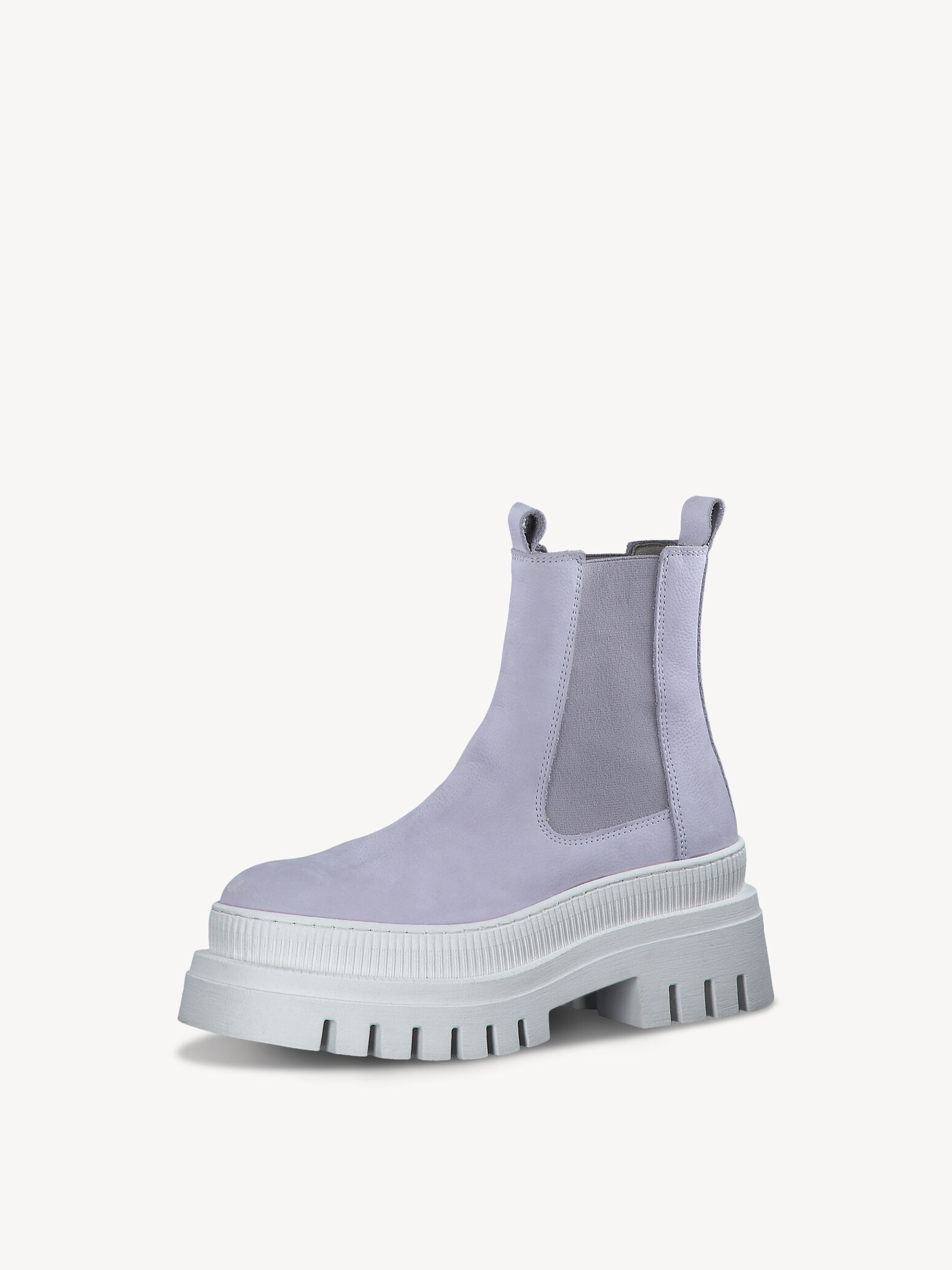 Bottine Chelsea en cuir - mauve